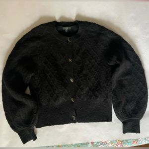 Black J Crew wool cardigan